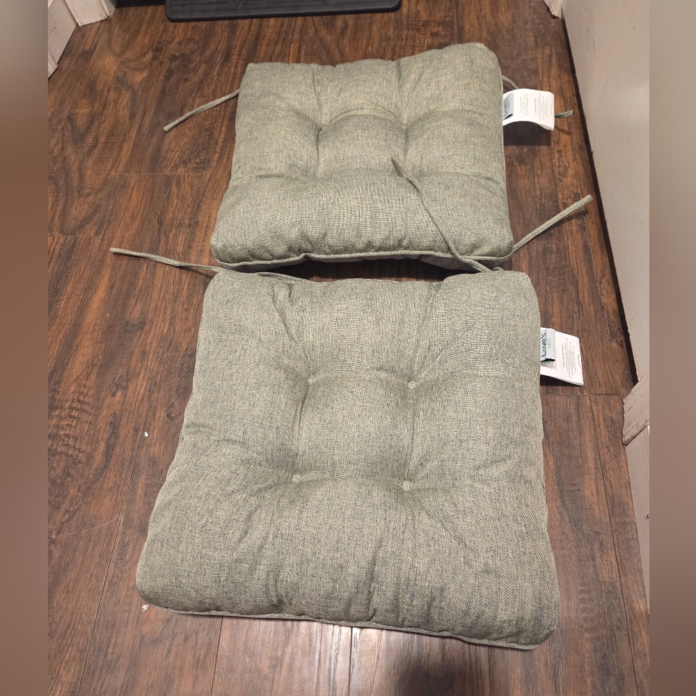 2 Love's cabin Memory Foam Chair Cushions Set of 2, Outdoor/Indoor Chair Pads fo